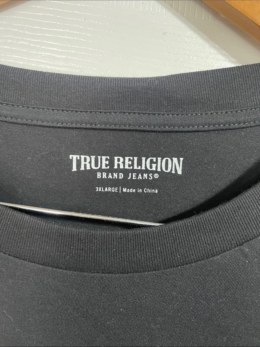 Men’s True Religion - Black Long-Sleeve Logo Tee